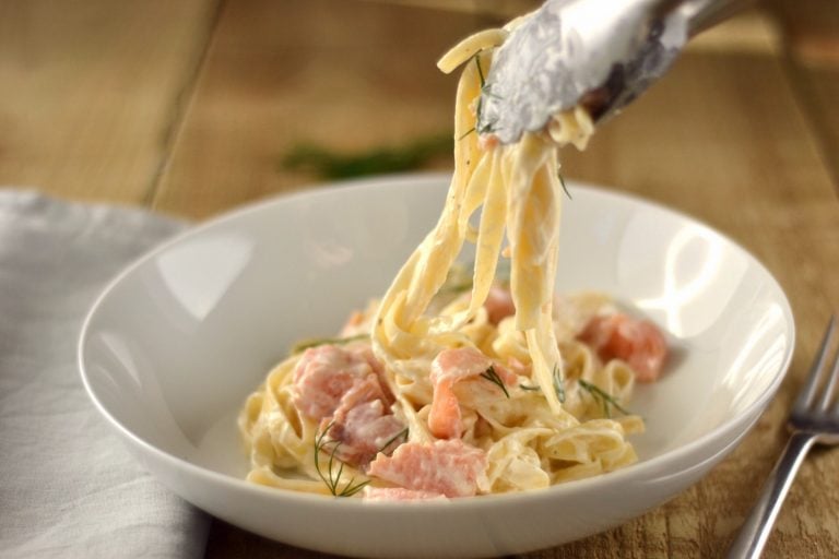 Creamy smoked salmon pasta