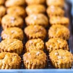 These savoury cheese biscuit bites are a mix of cheddar, hazelnuts and paprika. So easy to make for a crowd, and perfect for pairing with beer. This savoury cheese biscuits recipe will be a hit for the party or just watching the big game.