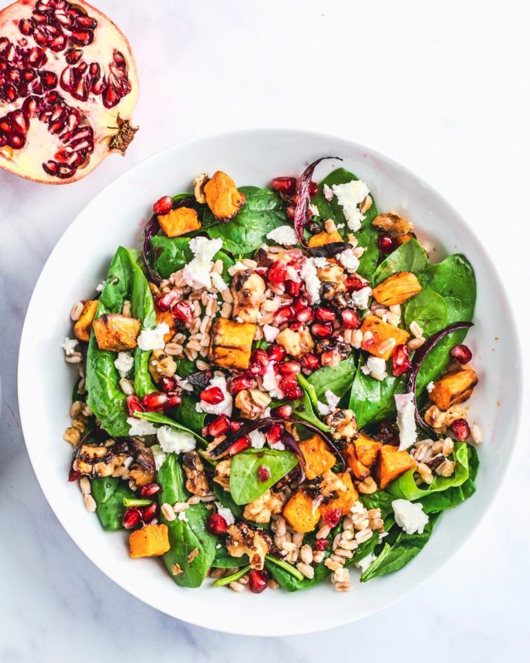 Roasted butternut squash salad