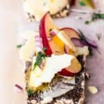 apple and cheddar open-faced sandwiches