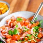 Kachumber salad in bowl