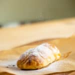 baked mars bar with icing sugar dust