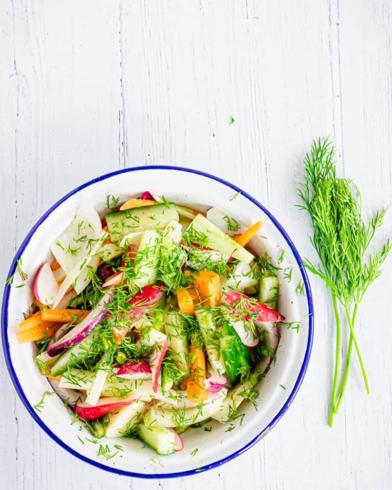 Scandinavian slaw top down cover shot